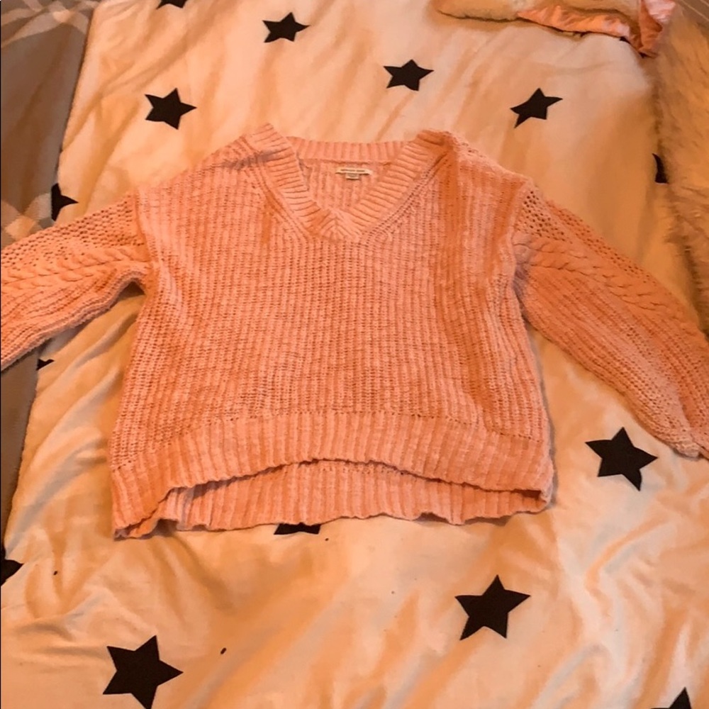 light pink sweater